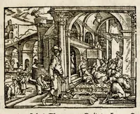 Picture 10 of 55 from Chronicorvm Tvrcicorvm, in quibus Tvrcorvm origo, principes, imperatores, bella, praelia, caedes, victoriae, reiqve militaris ratio, et caetera huc pertinentia ... exponuntur; et Mahometicae religionis instituta, iudiciorumq. processus, & aulae constitutio; procerum item ac populi mores, vitaeq. degendae ratio percensetur: accessere, Narratio de Baiazethis filiorvm seditionibvs; Tvrcicarvm item rerum epitome; ... et Iohannis Aventini Liber, in quo causae miseriarum, quibus Christiana respub. premitur, indicantur ... tomvs primvs (1578), leaf 107
