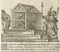 Picture 5 of 55 from Chronicorvm Tvrcicorvm, in quibus Tvrcorvm origo, principes, imperatores, bella, praelia, caedes, victoriae, reiqve militaris ratio, et caetera huc pertinentia ... exponuntur; et Mahometicae religionis instituta, iudiciorumq. processus, & aulae constitutio; procerum item ac populi mores, vitaeq. degendae ratio percensetur: accessere, Narratio de Baiazethis filiorvm seditionibvs; Tvrcicarvm item rerum epitome; ... et Iohannis Aventini Liber, in quo causae miseriarum, quibus Christiana respub. premitur, indicantur ... tomvs primvs (1578), leaf 40