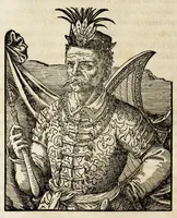 Picture 7 of 55 from Chronicorvm Tvrcicorvm, in quibus Tvrcorvm origo, principes, imperatores, bella, praelia, caedes, victoriae, reiqve militaris ratio, et caetera huc pertinentia ... exponuntur; et Mahometicae religionis instituta, iudiciorumq. processus, & aulae constitutio; procerum item ac populi mores, vitaeq. degendae ratio percensetur: accessere, Narratio de Baiazethis filiorvm seditionibvs; Tvrcicarvm item rerum epitome; ... et Iohannis Aventini Liber, in quo causae miseriarum, quibus Christiana respub. premitur, indicantur ... tomvs primvs (1578), leaf 54