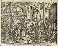 Picture 30 of 55 from Chronicorvm Tvrcicorvm, in quibus Tvrcorvm origo, principes, imperatores, bella, praelia, caedes, victoriae, reiqve militaris ratio, et caetera huc pertinentia ... exponuntur; et Mahometicae religionis instituta, iudiciorumq. processus, & aulae constitutio; procerum item ac populi mores, vitaeq. degendae ratio percensetur: accessere, Narratio de Baiazethis filiorvm seditionibvs; Tvrcicarvm item rerum epitome; ... et Iohannis Aventini Liber, in quo causae miseriarum, quibus Christiana respub. premitur, indicantur ... tomvs primvs (1578), leaf 724