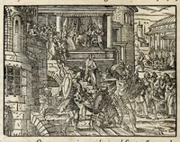 Picture 33 of 55 from Chronicorvm Tvrcicorvm, in quibus Tvrcorvm origo, principes, imperatores, bella, praelia, caedes, victoriae, reiqve militaris ratio, et caetera huc pertinentia ... exponuntur; et Mahometicae religionis instituta, iudiciorumq. processus, & aulae constitutio; procerum item ac populi mores, vitaeq. degendae ratio percensetur: accessere, Narratio de Baiazethis filiorvm seditionibvs; Tvrcicarvm item rerum epitome; ... et Iohannis Aventini Liber, in quo causae miseriarum, quibus Christiana respub. premitur, indicantur ... tomvs primvs (1578), leaf 778