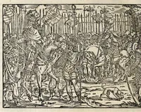 Picture 44 of 55 from Chronicorvm Tvrcicorvm, in quibus Tvrcorvm origo, principes, imperatores, bella, praelia, caedes, victoriae, reiqve militaris ratio, et caetera huc pertinentia ... exponuntur; et Mahometicae religionis instituta, iudiciorumq. processus, & aulae constitutio; procerum item ac populi mores, vitaeq. degendae ratio percensetur: accessere, Narratio de Baiazethis filiorvm seditionibvs; Tvrcicarvm item rerum epitome; ... et Iohannis Aventini Liber, in quo causae miseriarum, quibus Christiana respub. premitur, indicantur ... tomvs primvs (1578), leaf 922