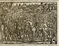 Picture 47 of 55 from Chronicorvm Tvrcicorvm, in quibus Tvrcorvm origo, principes, imperatores, bella, praelia, caedes, victoriae, reiqve militaris ratio, et caetera huc pertinentia ... exponuntur; et Mahometicae religionis instituta, iudiciorumq. processus, & aulae constitutio; procerum item ac populi mores, vitaeq. degendae ratio percensetur: accessere, Narratio de Baiazethis filiorvm seditionibvs; Tvrcicarvm item rerum epitome; ... et Iohannis Aventini Liber, in quo causae miseriarum, quibus Christiana respub. premitur, indicantur ... tomvs primvs (1578), leaf 987