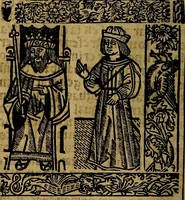 An illustration from Chroniques de Espãya fins aci no divulgades : que tracta d'Is Noblese e Inuictissims Reys dels Gots: y gestes de aquells: y dels Gotes de Barcelona: e Reys de Arago: ab moltes coses dignes de perpetua memoria (1547)