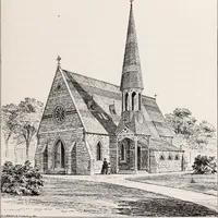An illustration from Church architecture. Illustrated with thirty-five lithographic plates, from original designs (1871)