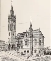 An illustration from Church architecture. Illustrated with thirty-five lithographic plates, from original designs (1871)
