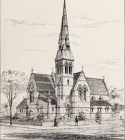 An illustration from Church architecture. Illustrated with thirty-five lithographic plates, from original designs (1871)
