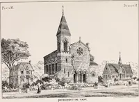 An illustration from Church architecture. Illustrated with thirty-five lithographic plates, from original designs (1871)