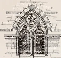 An illustration from Church architecture. Illustrated with thirty-five lithographic plates, from original designs (1871)