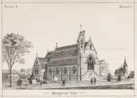 An illustration from Church architecture. Illustrated with thirty-five lithographic plates, from original designs (1871)