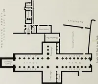 An illustration from Church and conventual arrangement. With copious references, a complete glossary, and an index. And illustrated by a series of ground-plans and plates of the arrangements of churches in different countries and at successive periods, and of the conventual plans adopted by the various orders (1861)