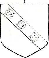 An illustration from The church heraldry of Norfolk : a description of all coats of arms on brasses, monuments, slabs, hatchments, &c., now to be found in the county, illustrated, with references to Blomefield's History of Norfolk and Burke's Armory, together with notes from the inscriptions attached (1887)
