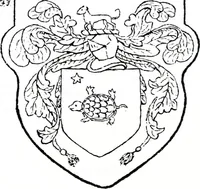 An illustration from The church heraldry of Norfolk : a description of all coats of arms on brasses, monuments, slabs, hatchments, &c., now to be found in the county, illustrated, with references to Blomefield's History of Norfolk and Burke's Armory, together with notes from the inscriptions attached (1887)