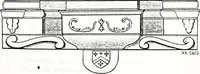 An illustration from The church heraldry of Norfolk : a description of all coats of arms on brasses, monuments, slabs, hatchments, &c., now to be found in the county, illustrated, with references to Blomefield's History of Norfolk and Burke's Armory, together with notes from the inscriptions attached (1887)
