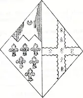 An illustration from The church heraldry of Norfolk : a description of all coats of arms on brasses, monuments, slabs, hatchments, &c., now to be found in the county, illustrated, with references to Blomefield's History of Norfolk and Burke's Armory, together with notes from the inscriptions attached (1887)