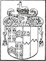 An illustration from The church heraldry of Norfolk : a description of all coats of arms on brasses, monuments, slabs, hatchments, &c., now to be found in the county, illustrated, with references to Blomefield's History of Norfolk and Burke's Armory, together with notes from the inscriptions attached (1887)