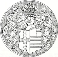 An illustration from The church heraldry of Norfolk : a description of all coats of arms on brasses, monuments, slabs, hatchments, &c., now to be found in the county, illustrated, with references to Blomefield's History of Norfolk and Burke's Armory, together with notes from the inscriptions attached (1887)