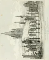 An illustration from The history and antiquities of the cathedral church of Oxford : illustrated by a series of engravings, of views, plans, elevations, sections, and details of that edifice, with biographical anecdotes of the bishops and of other eminent persons connected with the church (1821)