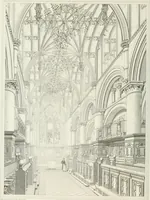 An illustration from The history and antiquities of the cathedral church of Oxford : illustrated by a series of engravings, of views, plans, elevations, sections, and details of that edifice, with biographical anecdotes of the bishops and of other eminent persons connected with the church (1821)