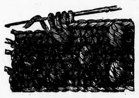 An illustration from Home work [microform] : a choice collection of useful designs for the crochet and knitting needle : also, valuable recipes for the toilet (1891)