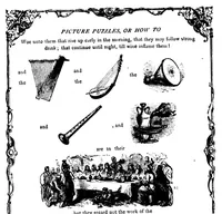 Picture 2 of 9 from Picture puzzles, or, How to read the Bible by symbols [microform] : designed especially for the boys and girls to stimulate a greater interest in the Holy Bible (1899), leaf 40