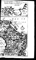 An illustration from Nouveau voyage autour du monde [microforme] : où l'on décrit en particulier l'Isthme de l'Amerique, plusieurs côtes et isles des Indes Occidentales, les Isles du Cap Verd, le passage par la Terre del Fuego, les côtes meridionales du Chili, du Perou & du Mexique; l'Isle de Guam, Mindanao, & des autres Philippines, les isles orientales qui sont prés de Cambodie; de la Chine; Formosa; Luçon, Celebes, &c., la Nouvelle Hollande, les Isles de Sumatra, de Nicobar & de Sainte Helene & le Cap de Bonne Esperance : où l'on traite des differens terroirs de tous ces pais, de leurs ports, des plantes, des fruits & des animaux qu'on y trouve; de leurs habitans, de leurs coûtumes, de leur religion, de leur gouvernement, de leur negoce, &c. (1698)