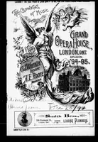 An illustration from Grand Opera House, London, Ont., programme [microform] : Tuesday, December 25th, 1894, dramatic and musical costume recital by the Misses Webling of London, Eng., Rosalind, Peggy and Lucy, and special engagement of Harold Jarvis, of Detroit, the celebrated tenor . (1894)