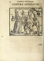An illustration from Circulus horologI lunaris et solaris, hoc est, Breuissima synopsis, historica, typica et mystica : variis figuris & emblematis illustrata, repraesentans ex Vetere & Nouo Testamento continuam seriem praecipuarum ecclesiae & mundi mutationum, ceu horarum quarundam, praeteritarum, praesentium & secuturarum vlsque ad mundi consummationem (1616)