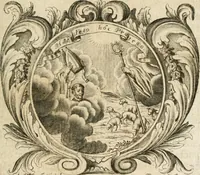 An illustration from Cistercium bis-tertium seu Historia elogialis, in qua sacerrimi ordinis cisterciensis anno Domini 1698 à sui origine sexies, seu bis-ter saecularis primordia, incrementa, praeclara gesta ... connexiones cum religiosis ordinibus, coenobiorum series per terras austriacas . (1700)