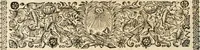 An illustration from Cistercium bis-tertium seu Historia elogialis, in qua sacerrimi ordinis cisterciensis anno Domini 1698 à sui origine sexies, seu bis-ter saecularis primordia, incrementa, praeclara gesta ... connexiones cum religiosis ordinibus, coenobiorum series per terras austriacas . (1700)