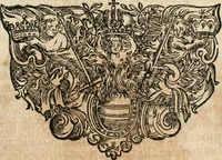 An illustration from Cistercium bis-tertium seu Historia elogialis, in qua sacerrimi ordinis cisterciensis anno Domini 1698 à sui origine sexies, seu bis-ter saecularis primordia, incrementa, praeclara gesta ... connexiones cum religiosis ordinibus, coenobiorum series per terras austriacas . (1700)