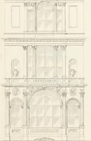 An illustration from City architecture; or, Designs for dwelling houses, stores, hotels, etc. In 20 plates. With descriptions and an essay on the principles of design (1854)