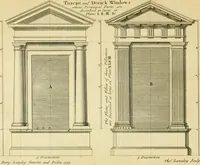 Picture 54 of 252 from The city and country builder's and workman's treasury of designs : or, The art of drawing and working the ornamental parts of architecture. Illustrated by upwards of four hundred grand designs, neatly engraved one hundred and eighty-fix Copper plates, for piers, gates, doors, windowns, niches, buffets, cisterns, chimney pieces, tabernacle frames, pavements, frets, gulochi's, pulpits, types, altar pieces, monuments, fonts, obelisques, pedestals, for sun-dials, busto's and stone tables, book-cafes, cielings and iron works ; proprortioned by Aliquot Pars ; with an appendix of fourteen plates of strusses for girders and beams, different sorts of rafters, and a variety of roofs, &c ; to which are prefix'd the five orders of columns, according to Andrea Palladio ; whose members are apportioned by Aliquot Pars, in a more easy manner, than has yet been done ; the whole interspersed with sure rules for working all the varieties of raking members in pediments, modilions, &c. the like, for the immediate use of workmen, never published before in any language (1741), leaf 120