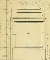 Picture 2 of 252 from The city and country builder's and workman's treasury of designs : or, The art of drawing and working the ornamental parts of architecture. Illustrated by upwards of four hundred grand designs, neatly engraved one hundred and eighty-fix Copper plates, for piers, gates, doors, windowns, niches, buffets, cisterns, chimney pieces, tabernacle frames, pavements, frets, gulochi's, pulpits, types, altar pieces, monuments, fonts, obelisques, pedestals, for sun-dials, busto's and stone tables, book-cafes, cielings and iron works ; proprortioned by Aliquot Pars ; with an appendix of fourteen plates of strusses for girders and beams, different sorts of rafters, and a variety of roofs, &c ; to which are prefix'd the five orders of columns, according to Andrea Palladio ; whose members are apportioned by Aliquot Pars, in a more easy manner, than has yet been done ; the whole interspersed with sure rules for working all the varieties of raking members in pediments, modilions, &c. the like, for the immediate use of workmen, never published before in any language (1741), leaf 28