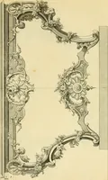 An illustration from The city and country builder's and workman's treasury of designs : or, The art of drawing and working the ornamental parts of architecture. Illustrated by upwards of four hundred grand designs, neatly engraved one hundred and eighty-fix Copper plates, for piers, gates, doors, windowns, niches, buffets, cisterns, chimney pieces, tabernacle frames, pavements, frets, gulochi's, pulpits, types, altar pieces, monuments, fonts, obelisques, pedestals, for sun-dials, busto's and stone tables, book-cafes, cielings and iron works ; proprortioned by Aliquot Pars ; with an appendix of fourteen plates of strusses for girders and beams, different sorts of rafters, and a variety of roofs, &c ; to which are prefix'd the five orders of columns, according to Andrea Palladio ; whose members are apportioned by Aliquot Pars, in a more easy manner, than has yet been done ; the whole interspersed with sure rules for working all the varieties of raking members in pediments, modilions, &c. the like, for the immediate use of workmen, never published before in any language (1741)