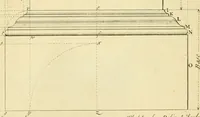 An illustration from The city and country builder's and workman's treasury of designs : or, The art of drawing and working the ornamental parts of architecture. Illustrated by upwards of four hundred grand designs, neatly engraved one hundred and eighty-fix Copper plates, for piers, gates, doors, windowns, niches, buffets, cisterns, chimney pieces, tabernacle frames, pavements, frets, gulochi's, pulpits, types, altar pieces, monuments, fonts, obelisques, pedestals, for sun-dials, busto's and stone tables, book-cafes, cielings and iron works ; proprortioned by Aliquot Pars ; with an appendix of fourteen plates of strusses for girders and beams, different sorts of rafters, and a variety of roofs, &c ; to which are prefix'd the five orders of columns, according to Andrea Palladio ; whose members are apportioned by Aliquot Pars, in a more easy manner, than has yet been done ; the whole interspersed with sure rules for working all the varieties of raking members in pediments, modilions, &c. the like, for the immediate use of workmen, never published before in any language (1741)