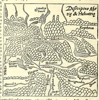 Picture 7 of 15 from C. Iulii Solini Polyhistor, rerum toto orbe memorabilium thesaurus locupletissimus. : Huic ob argumenti similitudinem Pomponii Melæ De situ orbis libros tres, fide diligentiaque summa denuò iam recognitos, adiunximus. His accesserunt præter priora scholia & tabulas geographicas permultas, Petri quoq[ue] Olivarii Valentini, uiri in geographia excellenter docti, annotationes, quibus & loci non pauci, à plerisq[ue] parum hactenus intellecti, dilucidè illustrantur, & uetustis locorum appellationibus recentiora sigillatim nomina subijciuntur. Cum gemino indice, quorum alter supra res alias memorabiles, locorum ac regionum omnium, marium ac sinuum nomina, alter uerò recentiores eorundem appellationes complectitur (1543), leaf 88