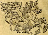 An illustration from C. Ivlii Hygini, Avgvsti liberti, Fabvlarvm liber ... Eivsdem Poeticon astronomicon libri quatuor. Quibus accessererunt similis argumenti, Palæphati De fabulosis narrationibus liber I. F. Fvlgentii Placiadis ... Mythologiarum libri III. Eivsdem De vocum antiquarum interpretatione liber I. Phornvti De natura deorum, siue Poëticarum fabularum allegoriis, speculatio. Albrici ... De deorum imaginibus liber. Arati fragmentum, Germanico Cæsare interprete. Eivsdem Phænomena græcè, cu interpretatione latina. Apollodori Biblioth. siue De decorum origine. Lilii. G. Gyraldi. De musis syntagnia. Index rerum sententiarum, & fabularum ... copiosissimus (1578)