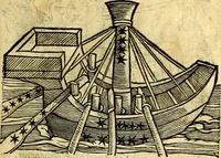 An illustration from C. Ivlii Hygini, Avgvsti liberti, Fabvlarvm liber ... Eivsdem Poeticon astronomicon libri quatuor. Quibus accessererunt similis argumenti, Palæphati De fabulosis narrationibus liber I. F. Fvlgentii Placiadis ... Mythologiarum libri III. Eivsdem De vocum antiquarum interpretatione liber I. Phornvti De natura deorum, siue Poëticarum fabularum allegoriis, speculatio. Albrici ... De deorum imaginibus liber. Arati fragmentum, Germanico Cæsare interprete. Eivsdem Phænomena græcè, cu interpretatione latina. Apollodori Biblioth. siue De decorum origine. Lilii. G. Gyraldi. De musis syntagnia. Index rerum sententiarum, & fabularum ... copiosissimus (1578)