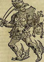 An illustration from C. Ivlii Hygini, Avgvsti liberti, Fabvlarvm liber ... antehac nunquam excusus. Evisdem Poeticon astronomicon libri quatuor. Quibus accesserunt similis agrumenti, Palaephati De fabulosis narrationibus, liber I. F. Fvlgentii Placiadis ... Mythologiarum libri III. Eivsdem De uocum antiquarum interpretatione, liber I. Arati Phainomenon fragmentum, Germanico Caesare interprete. Eivsdem Phaenomena Graece, cum interpretatione latina Procli De sphaera libellus, Graece & Latine. Index rerum & fabularum .. (1535)