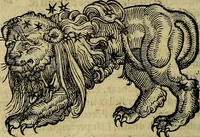 An illustration from C. Ivlii Hygini, Avgvsti liberti, Fabvlarvm liber ... antehac nunquam excusus. Evisdem Poeticon astronomicon libri quatuor. Quibus accesserunt similis agrumenti, Palaephati De fabulosis narrationibus, liber I. F. Fvlgentii Placiadis ... Mythologiarum libri III. Eivsdem De uocum antiquarum interpretatione, liber I. Arati Phainomenon fragmentum, Germanico Caesare interprete. Eivsdem Phaenomena Graece, cum interpretatione latina Procli De sphaera libellus, Graece & Latine. Index rerum & fabularum .. (1535)