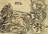 An illustration from C. Ivlii Hygini, Avgvsti liberti, Fabvlarvm liber ... antehac nunquam excusus. Evisdem Poeticon astronomicon libri quatuor. Quibus accesserunt similis agrumenti, Palaephati De fabulosis narrationibus, liber I. F. Fvlgentii Placiadis ... Mythologiarum libri III. Eivsdem De uocum antiquarum interpretatione, liber I. Arati Phainomenon fragmentum, Germanico Caesare interprete. Eivsdem Phaenomena Graece, cum interpretatione latina Procli De sphaera libellus, Graece & Latine. Index rerum & fabularum .. (1535)