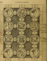 An illustration from C. Ivlivs Caesar : sive Historiae imperatorvm Caesarvmqve romanorvm ex antiqvis nvmismatibvs restitvtae liber primvs; accessit C. Ivlii Caesaris vita et res gestae (1563)