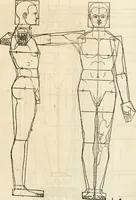 An illustration from Clariss[imi] pictoris et geometræ Alberti Dureri, De varietate figurarum et flexuris partium ac gestib[um] imaginum, : libri duo, cqui priorib[us] De symmetria quondam editis, nunc primum in latinum conversi accesserunt (1534)