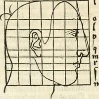An illustration from Clariss[imi] pictoris et geometræ Alberti Dureri, De varietate figurarum et flexuris partium ac gestib[um] imaginum, : libri duo, cqui priorib[us] De symmetria quondam editis, nunc primum in latinum conversi accesserunt (1534)