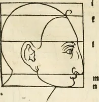 An illustration from Clariss[imi] pictoris et geometræ Alberti Dureri, De varietate figurarum et flexuris partium ac gestib[um] imaginum, : libri duo, cqui priorib[us] De symmetria quondam editis, nunc primum in latinum conversi accesserunt (1534)