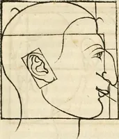 An illustration from Clariss[imi] pictoris et geometræ Alberti Dureri, De varietate figurarum et flexuris partium ac gestib[um] imaginum, : libri duo, cqui priorib[us] De symmetria quondam editis, nunc primum in latinum conversi accesserunt (1534)