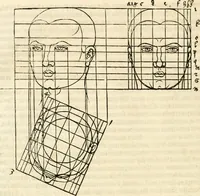 An illustration from Clariss[imi] pictoris et geometræ Alberti Dureri, De varietate figurarum et flexuris partium ac gestib[um] imaginum, : libri duo, cqui priorib[us] De symmetria quondam editis, nunc primum in latinum conversi accesserunt (1534)
