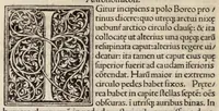 An illustration from Clarissimi viri Hyginii Poeticon astronomicon : opus vtilissimum foeliciter incipit : de mundi & sphere ac utriusq3 ptiũ declaratione : Liber prim⁹ Prohemiũ Hyginius. M. Fabio plurimã salutẽ