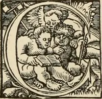 An illustration from Claudii Galeni ... Liber de plenitudine. Polybus De salubri victus ratione privatorum. Guinterio Ioanne Andernaco interprete. Apuleius Platonicus De herbarum virtutibus. Antonii Benivenii Libellus de abditis nonnullis ac mirandis morboru & sanitationum causis (1528)